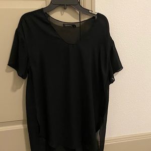 Black flowy top